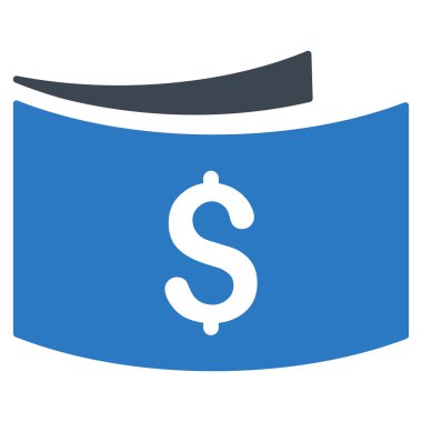 Banknot düz vektör simgesi