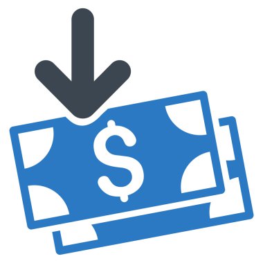 Banknot düz vektör simge olsun