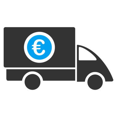 Euro Teslimat Düz Vektör Simgesi