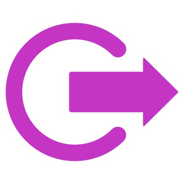 Oturum kapatma düz vektör simgesi