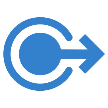 Oturum kapatma düz vektör simgesi