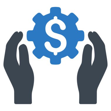 Bankacılık bakım el düz glif simgesi