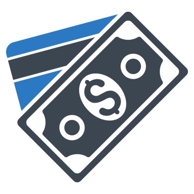 Para düz glif simgesi