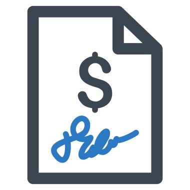 Fatura sayfa düz glif simgesi