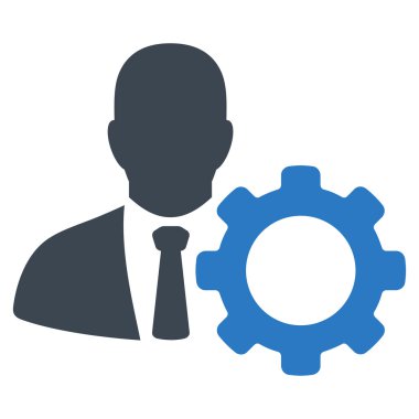 Asker düz glif simgesi