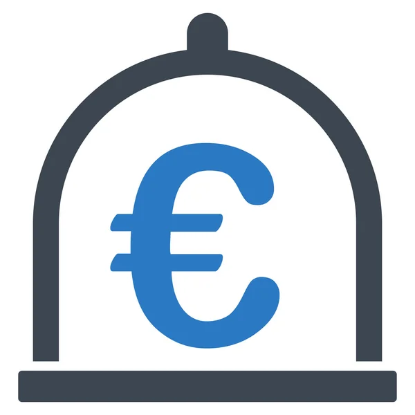 Euro-opslag platte Glyph pictogram — Stockfoto