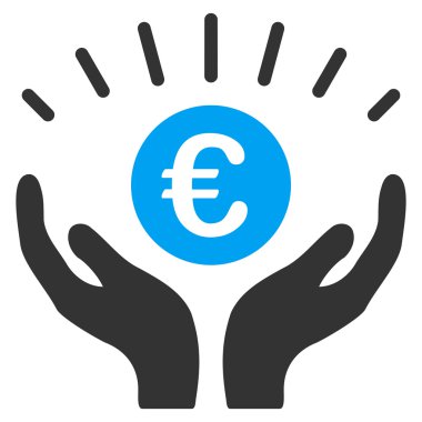 Euro refah düz vektör simgesi