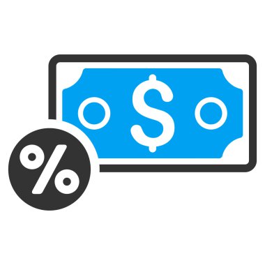 Banknot yüzde düz vektör simgesi