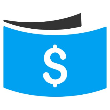 Banknot düz vektör simgesi