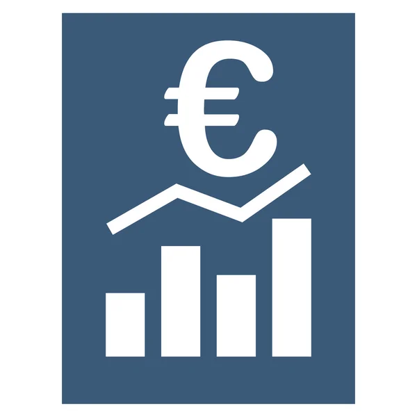 Εικονίδιο επίπεδη φορέα αναφοράς πώληση ευρώ — Διανυσματικό Αρχείο