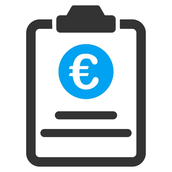 Euro Prices Pad Flat Vector Icon — Stock Vector