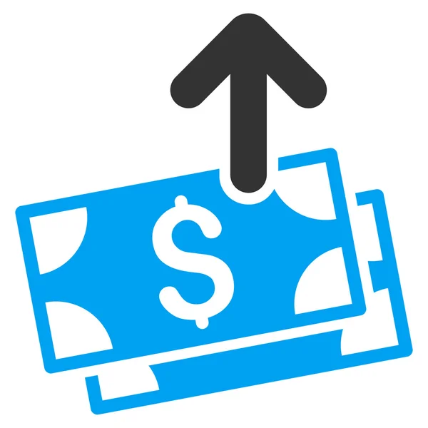 Envoyer des billets Icône vectorielle plate — Image vectorielle