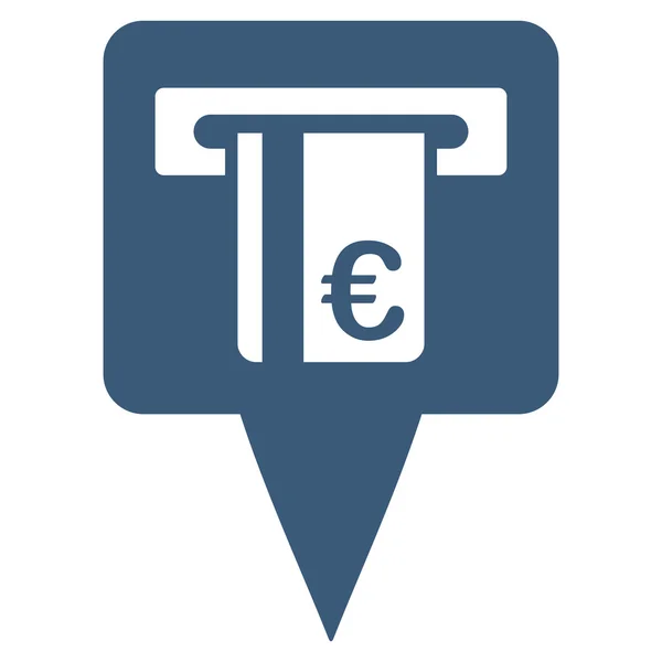 Euro Atm aanwijzer platte Vector Icon — Stockvector