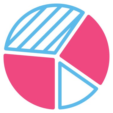 Pasta grafiği düz vektör simgesi