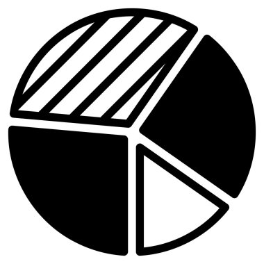 Pasta grafiği düz vektör simgesi