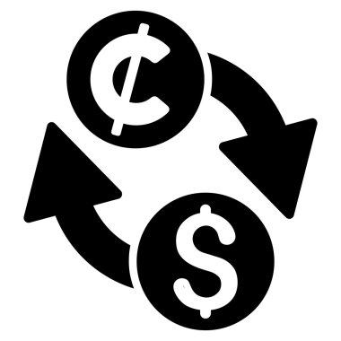 Doları Cent Exchange düz vektör simgesi