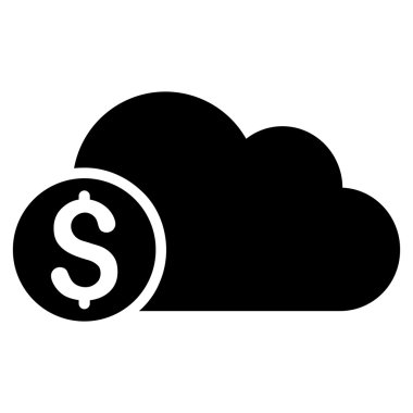 Bulut düz vektör simge bankacılık