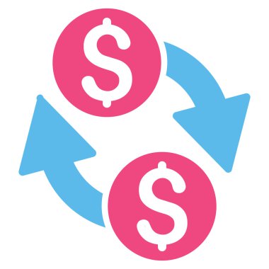 Dolar döviz düz vektör simgesi