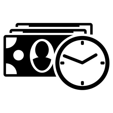 Nakit kredi düz vektör simgesi