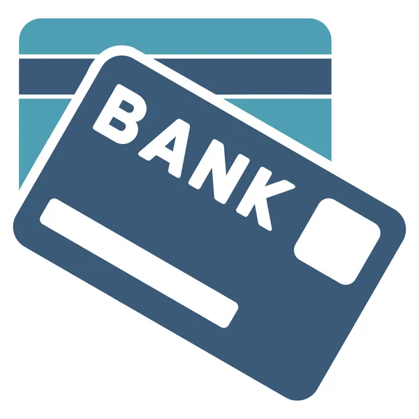 銀行カード フラット ベクトル アイコン — ストックベクタ