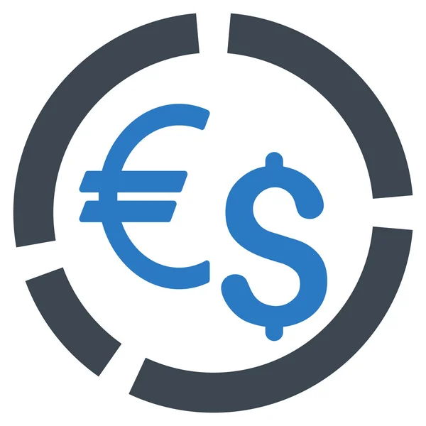 Währungsdiagramm flache Vektor-Symbol — Stockvektor