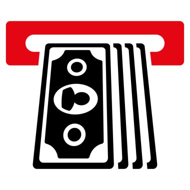 Bankamatiğe Terminal düz glif simgesi