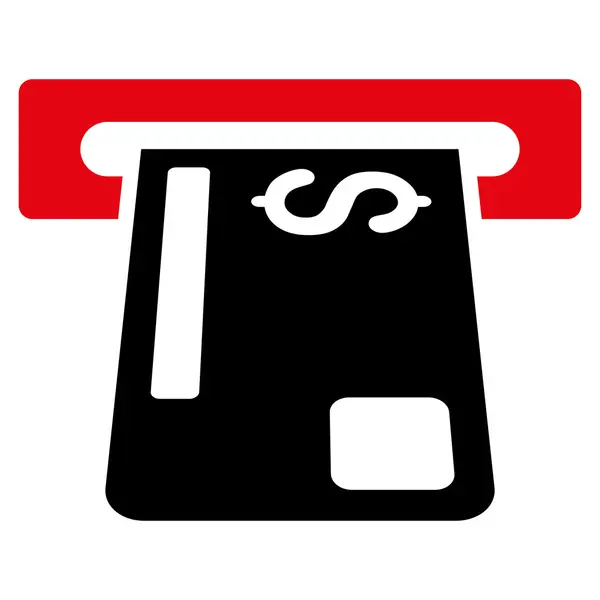 Zahlungsterminal flaches Glyphen-Symbol — Stockfoto