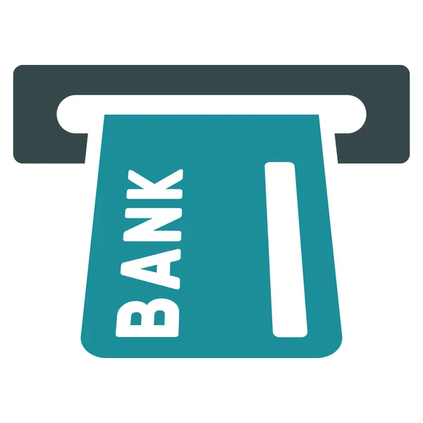 Banca plana Atm glifo icono —  Fotos de Stock