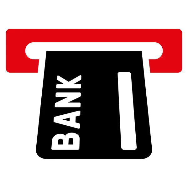 Банковский банкомат икона плоской глифы — стоковое фото