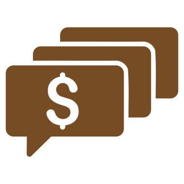 Para iletileri düz vektör simgesi