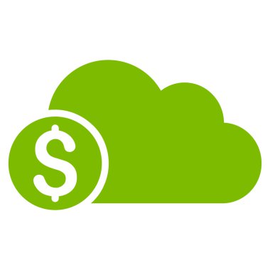 Bulut düz vektör simge bankacılık