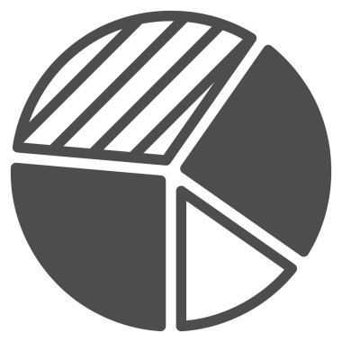 Pasta grafiği düz vektör simgesi