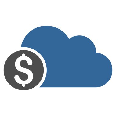 Bulut düz vektör simge bankacılık