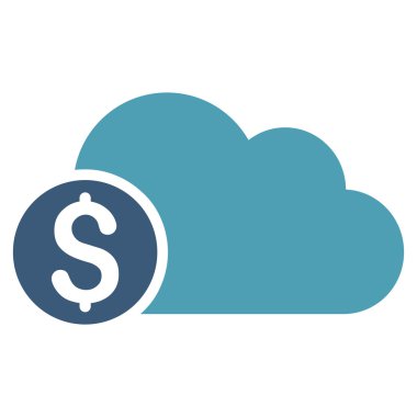 Bulut düz vektör simge bankacılık