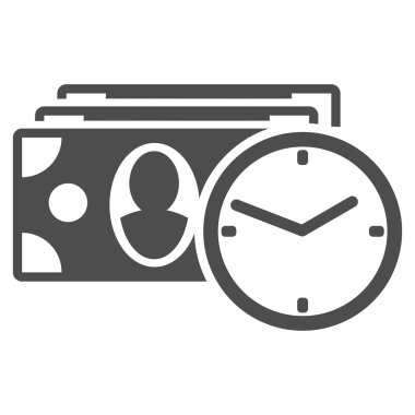 Nakit kredi düz vektör simgesi