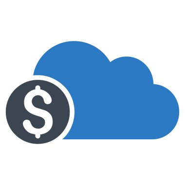 Bulut düz vektör simge bankacılık