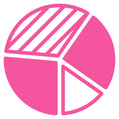 Pasta grafiği düz vektör simgesi