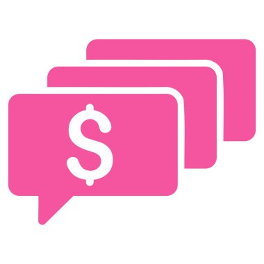 Para iletileri düz vektör simgesi