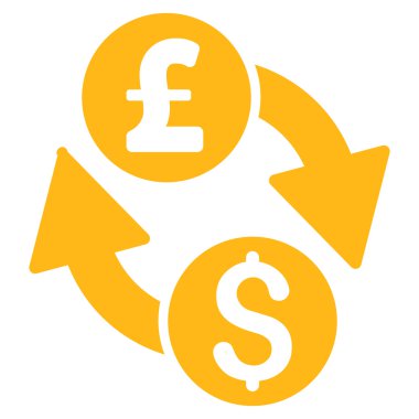 Doları Lirası Döviz düz vektör simgesi