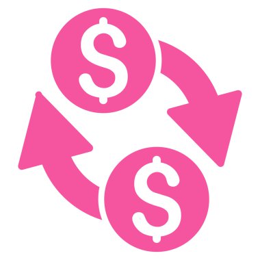 Dolar döviz düz vektör simgesi