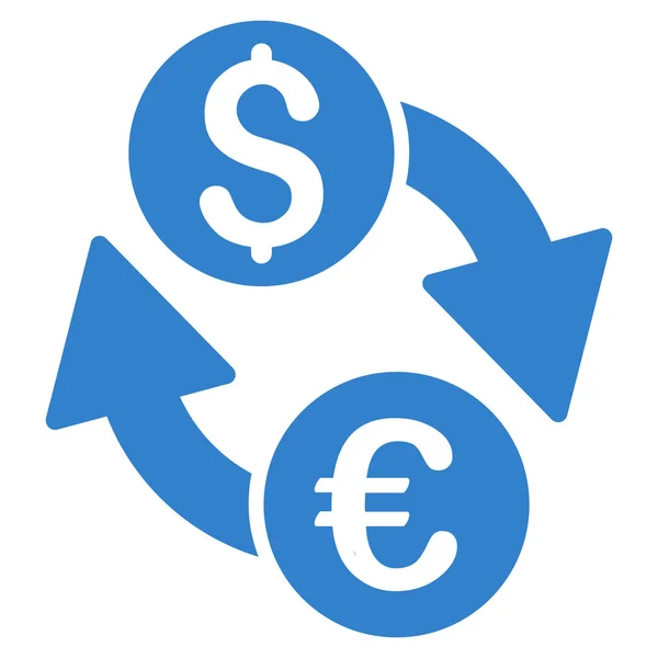 Euro Dollar Exchange Icône vectorielle plate — Image vectorielle