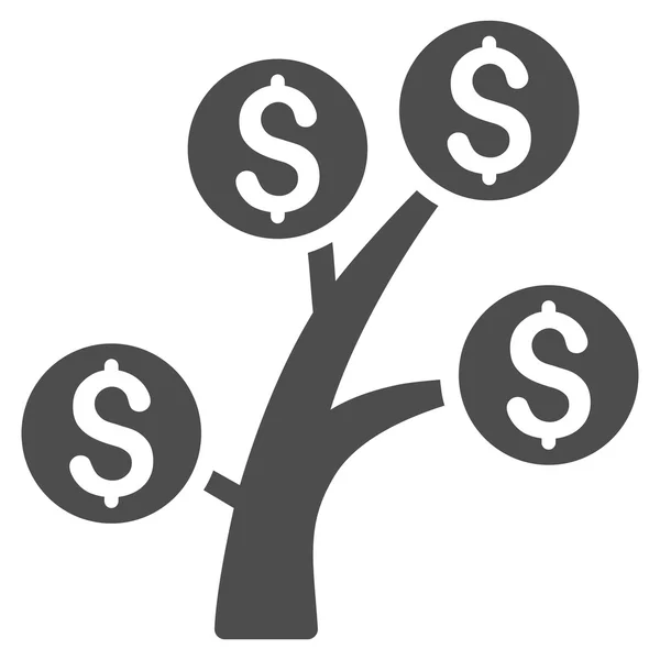 Árvore de dinheiro Flat Vector Icon — Vetor de Stock