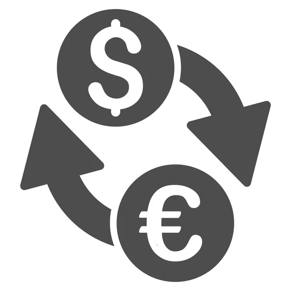 Euro dólar troca vetor plano Ícone — Vetor de Stock