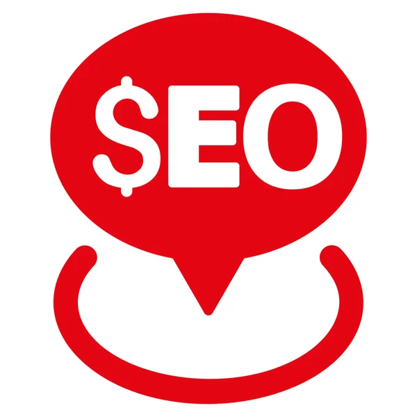 Ícone de vetor plano Seo Geotargeting — Vetor de Stock