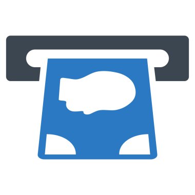 ATM ödeme düz glif simgesi