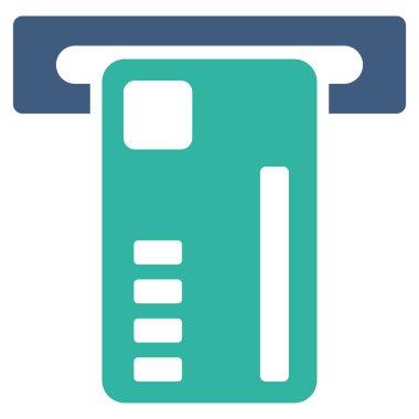 Bilet makine düz glif simgesi