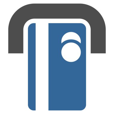 Banka Terminal düz glif simgesi