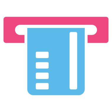 Bilet Terminal düz glif simgesi