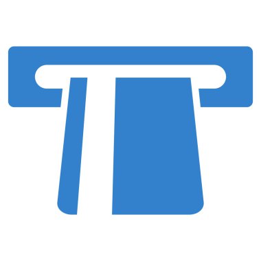 Banka kartı Terminal düz glif simgesi