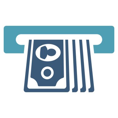 Glif simgesi ATM ekleme nakit düz